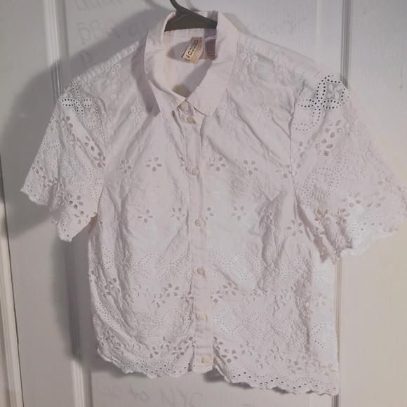 White cotton Blouse - Picture 1 of 5
